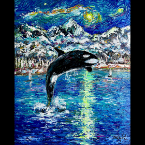 Alaska Whales 32''x26''