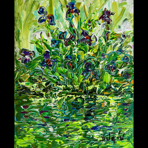 L etang d Iris 10''x8''