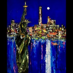 New York Moon 24''x20''