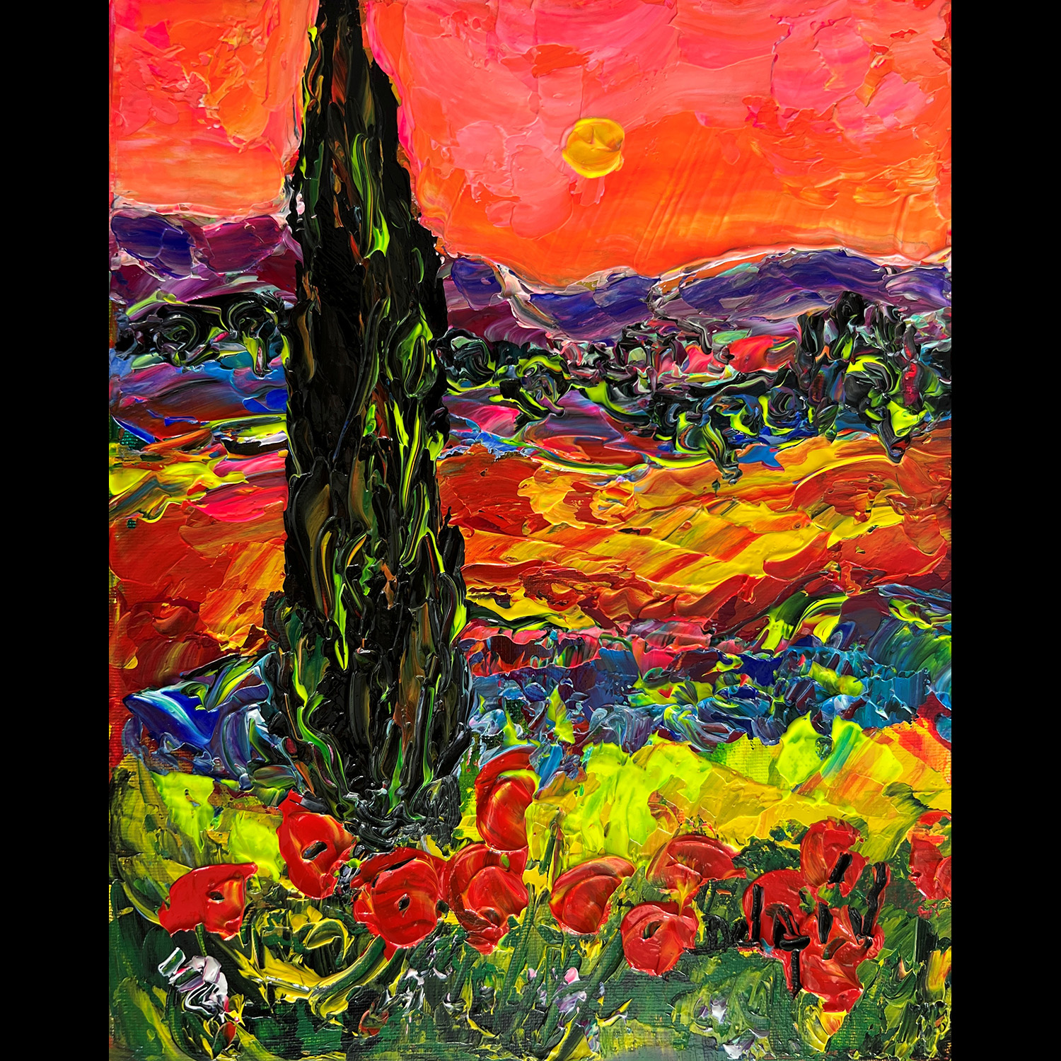 Feu du Ciel 10''x8''