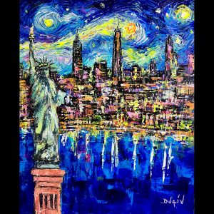 New York Van Gogh Night 24''x20''