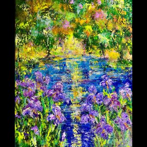 Giverny Iris 28''x22'' (19)