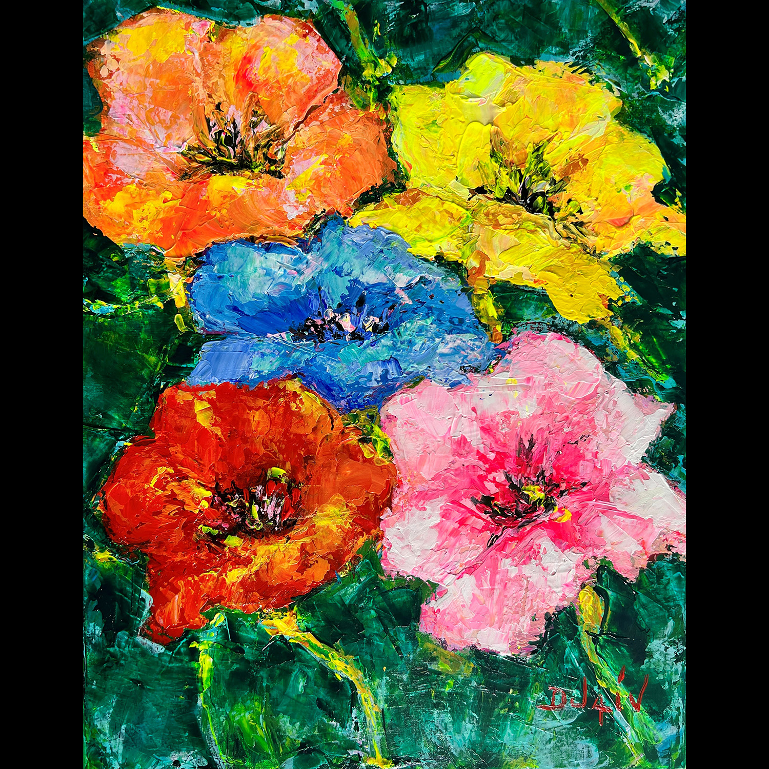 Les Larges Fleurs 19.5''x15