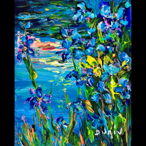Bleu d Iris 10''x8''