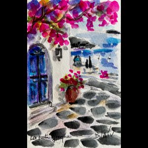 La Porte Grecque 7'' x 4.5'' Commission