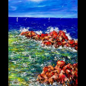 Vagues et Rochers 31''x25''