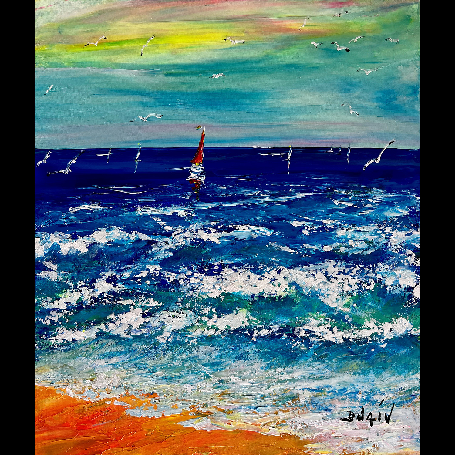 Vagues Plage 21''x18''