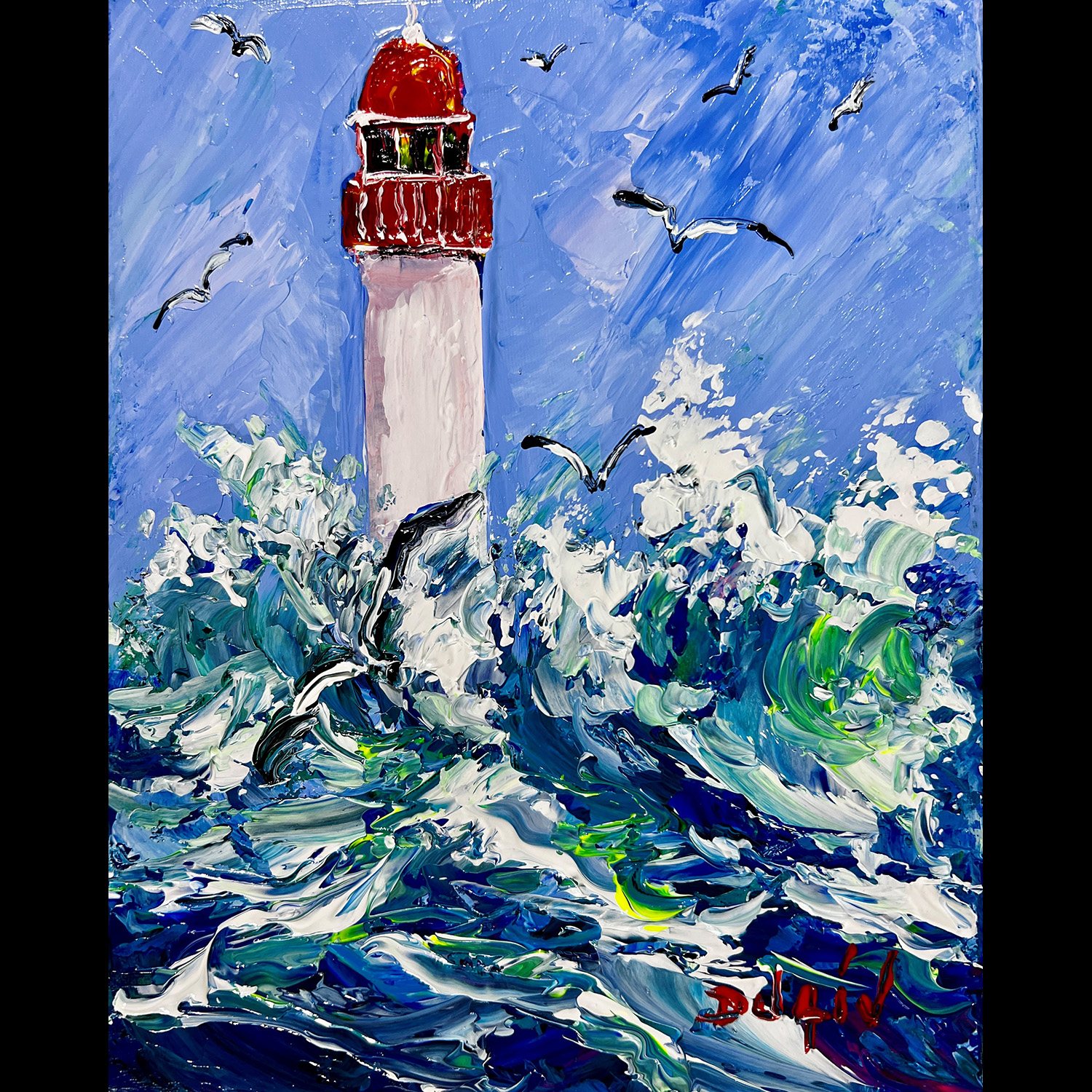 Vagues au Phare 10''x 8''