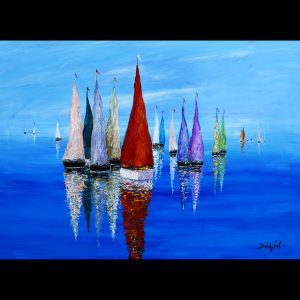 Soleil en Voiles 38''x51''