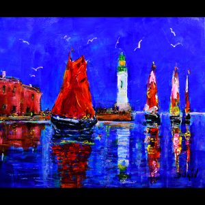 Phare en Vert 18''x21.5'' -
