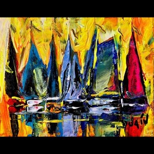 Jaune Abstraction 8''x10''