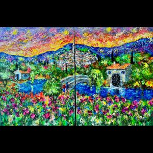 Au Moulin du Village 2X 40''x30' - Diptyque