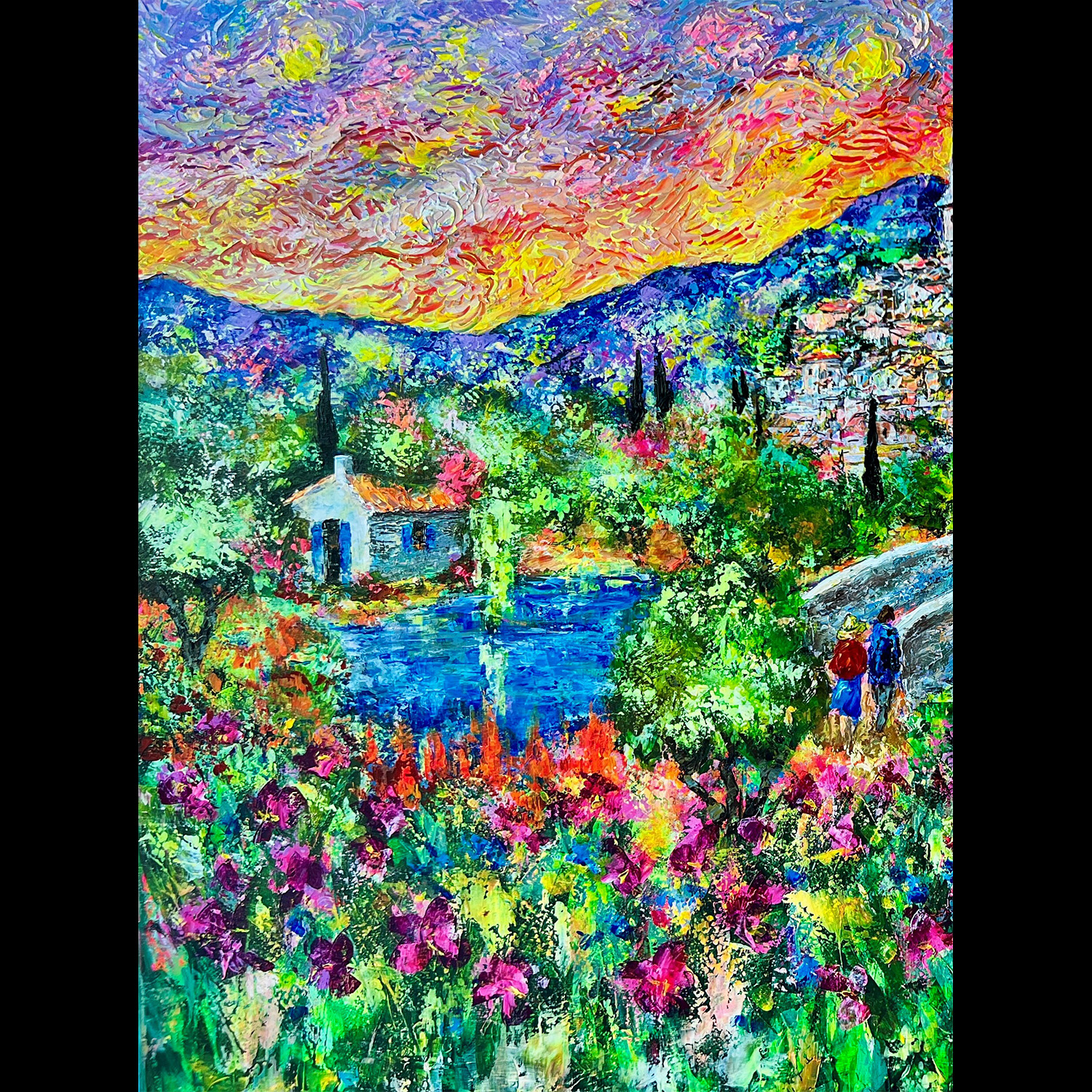 Au Moulin du Village 40'' x 15'' - Left