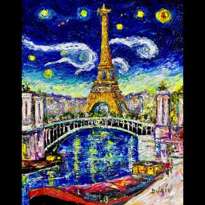 Paris Starry Night 2 19.5x15